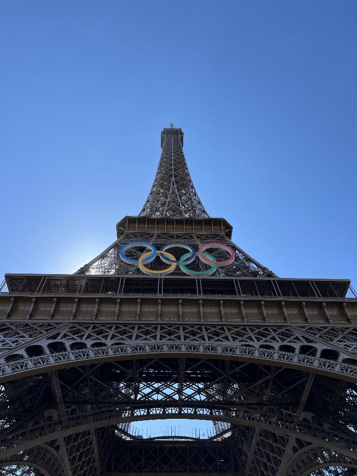 The Olympic Rings on the iconic Eiffel Tower 